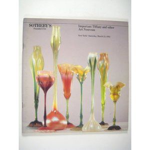 Sotheby Auction Catalog Tiffany Art Nouveau 1984 Favrille Daum Galle Lamp
